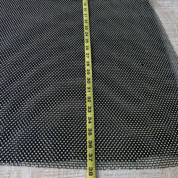 Miss Selfridge black diamante/beads mesh goth maxi skirt size 14 - Picture 6 of 11